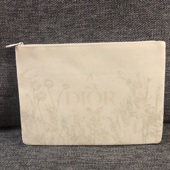 DIOR Beauty Makeup Bag Pouch Floral Flat Medium Authentic Luxury Gift - Picture 5 of 13